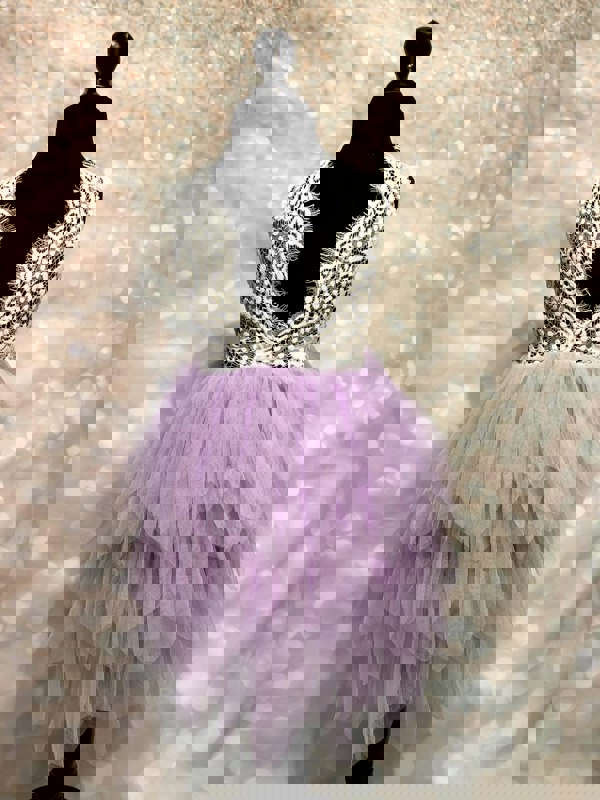 Boho Dreams Dress - Lilac Applique - UK Flower Girl Boutique