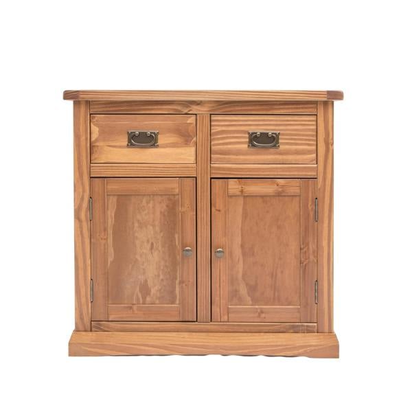 Tirolo Lacquered 2 Drawer 2 Door Sideboard Brass Drop Handle