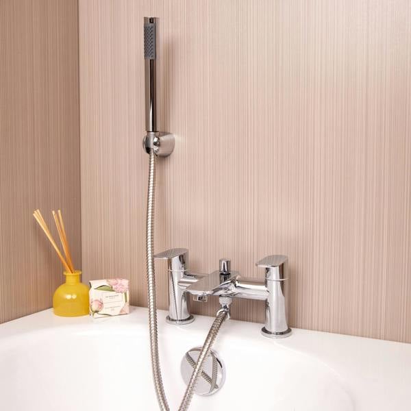 Flode Skarki Bath Shower Mixer Tap - Polished Chrome Finish