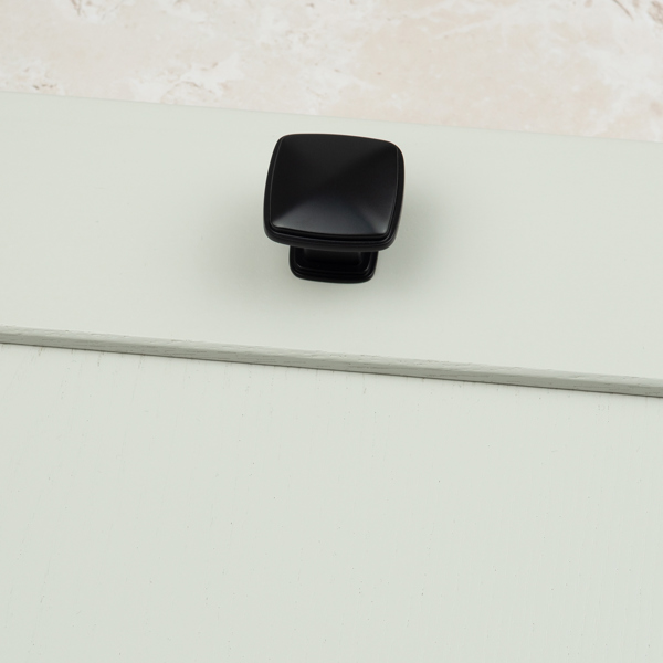Handle & Home 31mm Matt Black Square Knob