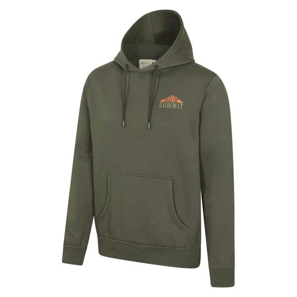 Mountain Warehouse Mens Reach The Summit Grid Hoodie - Khaki Green - 