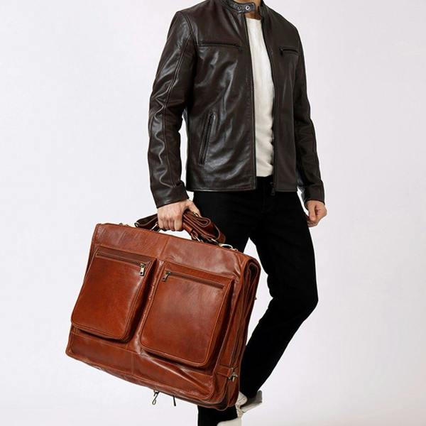 Leather Suit Carrier 829BRN – 3