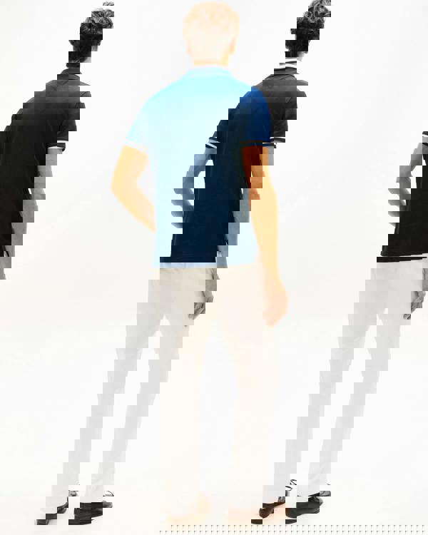 Tommy Hilfiger Contrast Collar Block Regular Fit Mens Polo - Carbon Navy