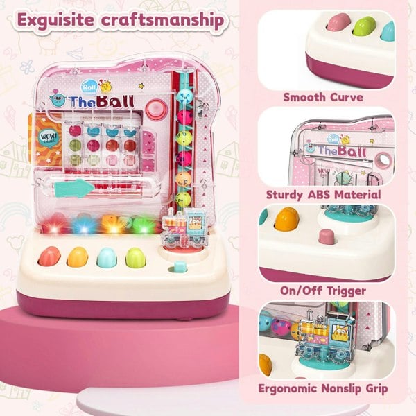 deAO Toys Rolling Track Ball Puzzle Game – Interactive Educational Toy with Multiple Play Modes - pink