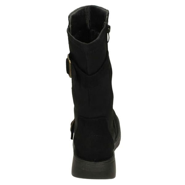 Spot On Ladies Spot On Buckle Detail Wide Fit Mid-Calf Boots F4452