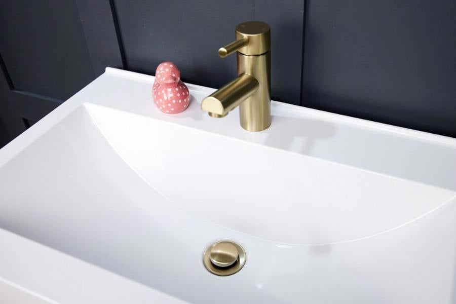 Top-Fix | Basin Waste UNLSOTTED | Brushed Brass