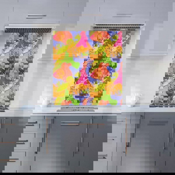 Warren Reed - Designer Bright Abstract Pattern Kitchen Splashback