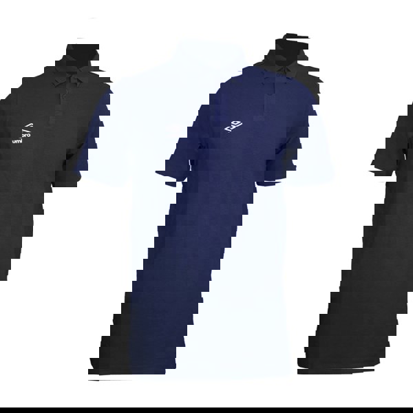 Umbro Mens Essential Polo Shirt - Dark Navy/White