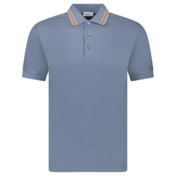 Burberry ‘Hartford’ Striped Check Polo Blue - chancefashionco