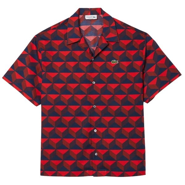 Lacoste Mens Printed Relaxed Fit Shirt - Multicoloured