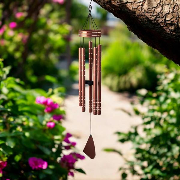 EDH Door Hardware Chorus Musical Wind Chime – 100cm Rose Gold/Red/Green/Blue Outdoor Chime for Relaxing Melodies, Garden, Patio & Home Décor