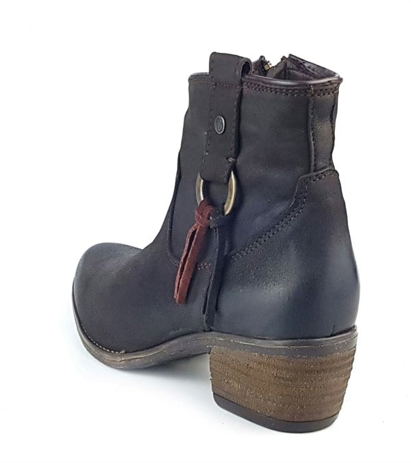 Wrangler Carson Ring Leather Ladies Chelsea Ankle Zip Boots