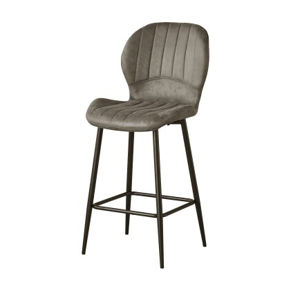 Outdoor Living Jaydn Distressed Leather Comfort Bar Stools