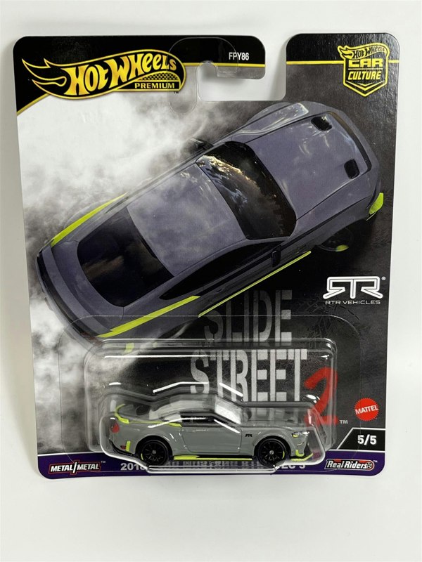 Hot Wheels 2018 Ford Mustang RTR Spec 5 Slide Street 2 Real Riders 1:64 Hot Wheels HKC85