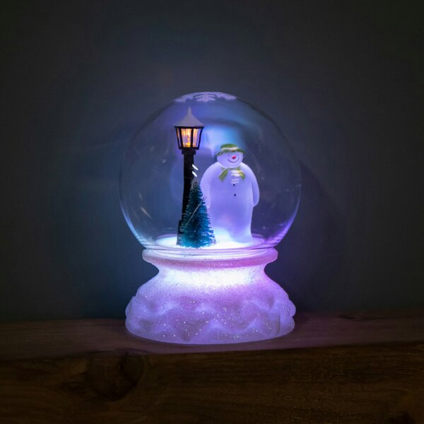 Samuel Alexander 12cm Battery Operated Light up Christmas Snow Globe with The Snowman & Multi-Coloured LEDs