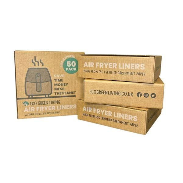 Eco Green Living Air Fryer Liners 4x50 Papers, suitable for all air fryers.
