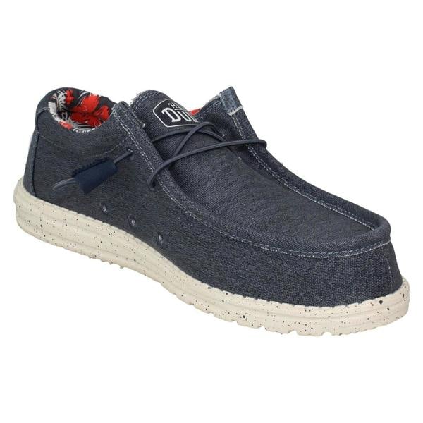 HEYDUDE Mens Hey Dude Deck Slip On Shoes Wally Stretch Canvas