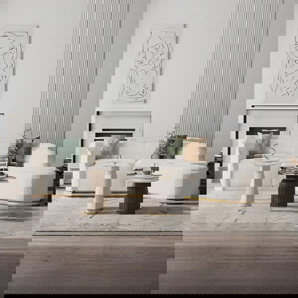 Welby Three Seater Sofa, White-Weilai Concept-Weilai Concept