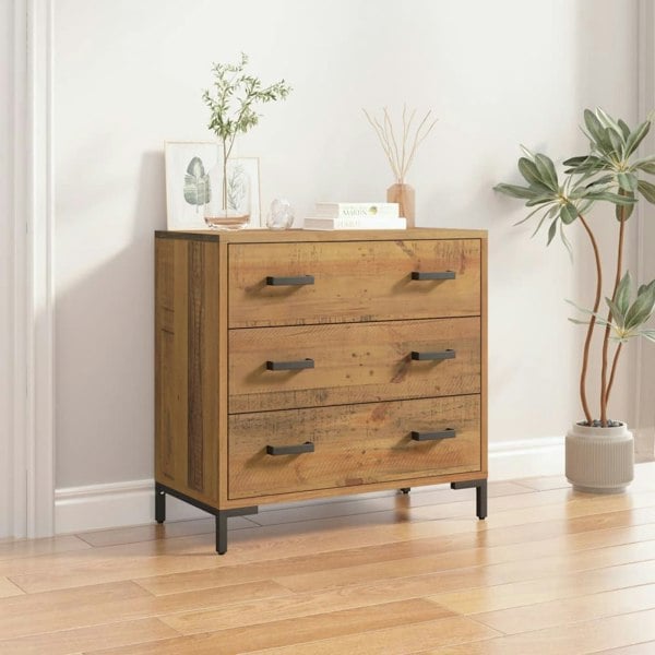 Berkfield Chest of Drawers 75x35x70 cm Solid Pinewood