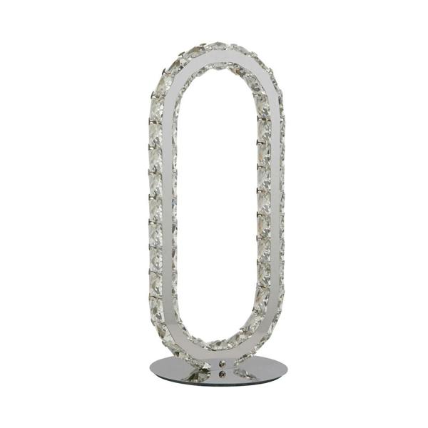 Pagazzi Lighting Mendoza Chrome and Clear Glass LED Table Lamp