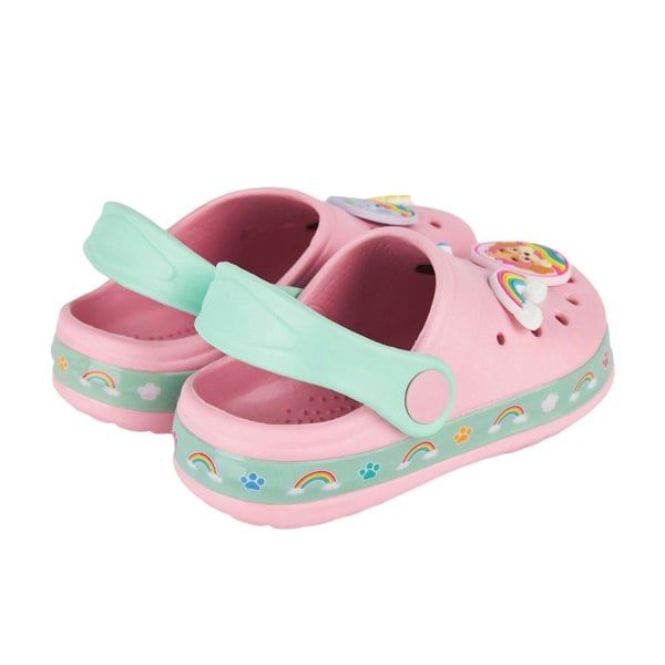 Paw Patrol Girls Skye & Everest Badge Clogs - Pink/Green