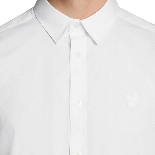 Lyle & Scott White Tonal Easy Care Poplin Shirt S
