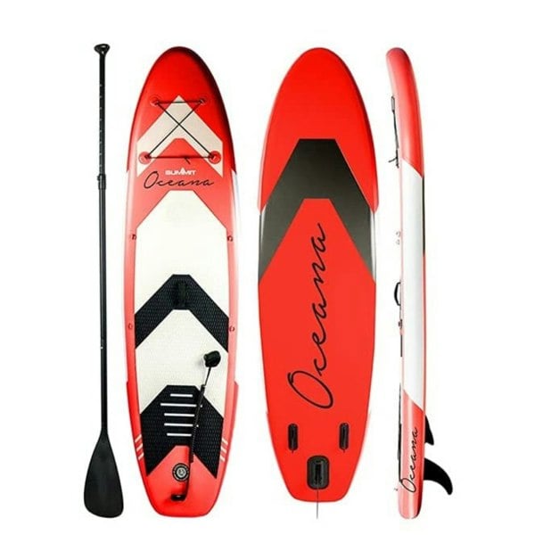 Samuel Alexander Summit Oceana 10ft Inflatable Paddle Board with Pump & Kit Ideal for Open Water in Red