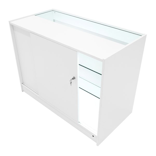 Monstershop Vega LED Shop Counter Set K1200, C1200, TB60 & CM60 - White