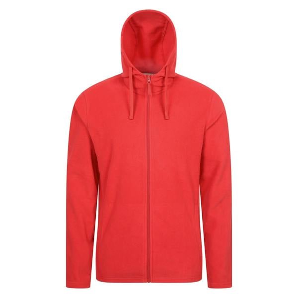 Mountain Warehouse Mens Camber Fleece Full Zip Hoodie - Active Red - 
