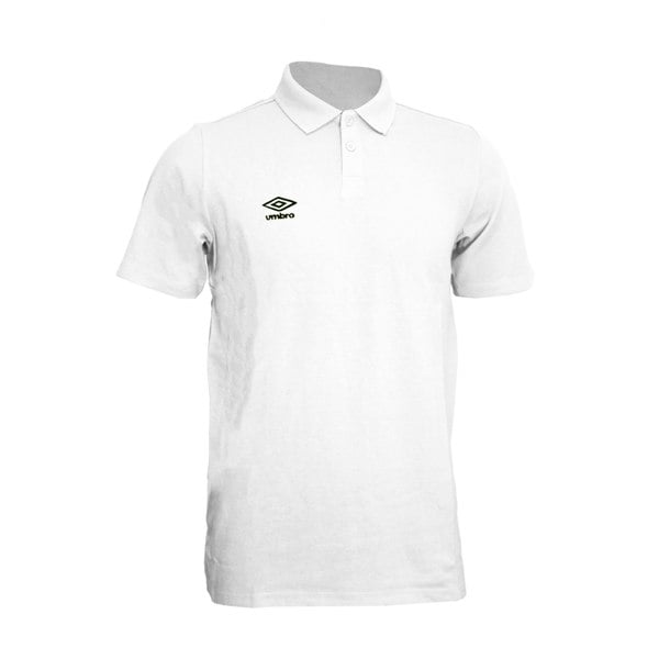 Umbro Mens Essential Polo Shirt - White/Black