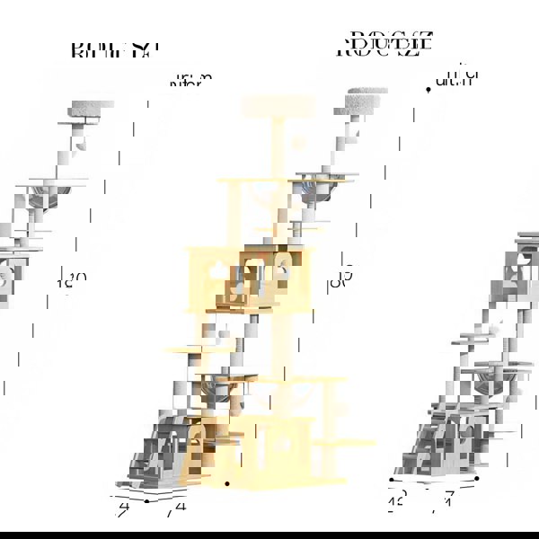 Jago Cat Climber, Wood Cat Tree, Oak-Weilai Concept-Weilai Concept