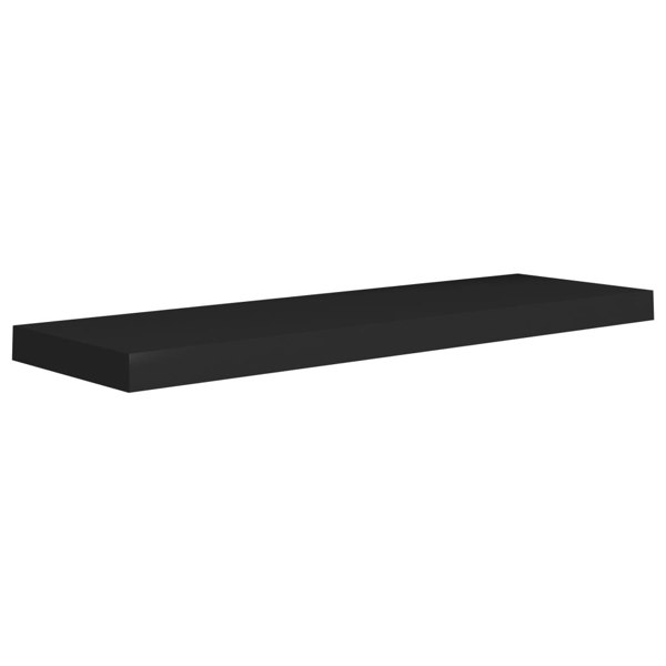 Berkfield Floating Wall Shelves 2 pcs Black 80x23.5x3.8 cm MDF
