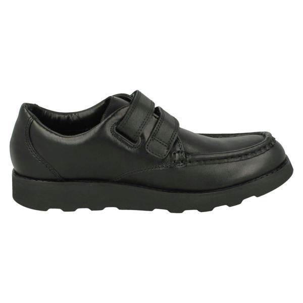 Clarks Boys Clarks Hook And Loop Fastening Formal Shoes Crown Tate