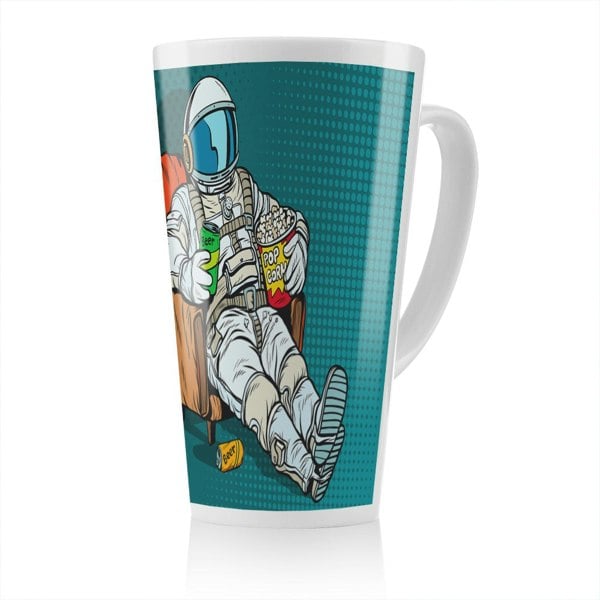 Benjamin Tate Design loneliness in space. Pop art retro Designer Latte Mug