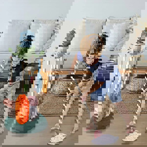 deAO Toys Household Cleaning Pretend Play Toy with Dinosaur Stand and Accessories Included