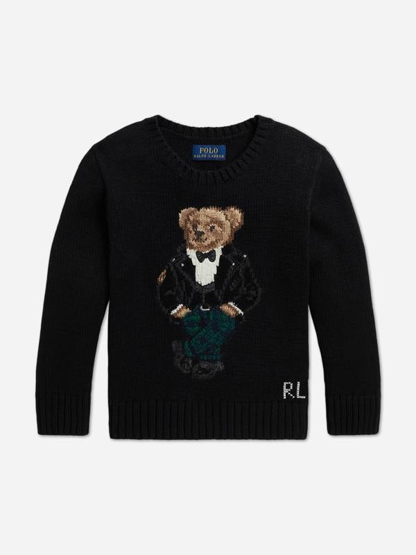 Ralph Lauren Kids Ralph Lauren Boys Polo Bear Jumper in Black