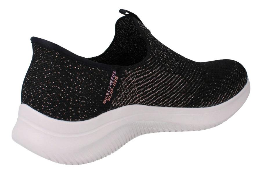 Skechers Hands Free Slip-Ins Ultra Flex 4.0 Midnight Sparkle Womens Shoes 150805 Trainers  BKRG