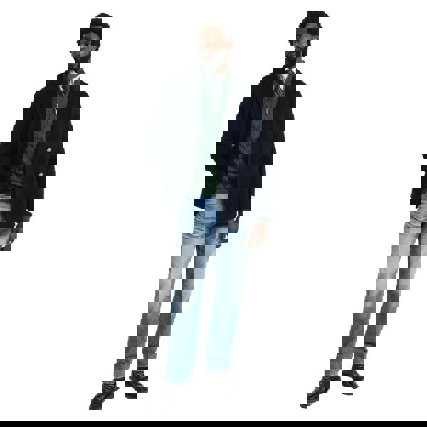 Gant Mens Cable Cotton Half Zip Fleece - Green - 