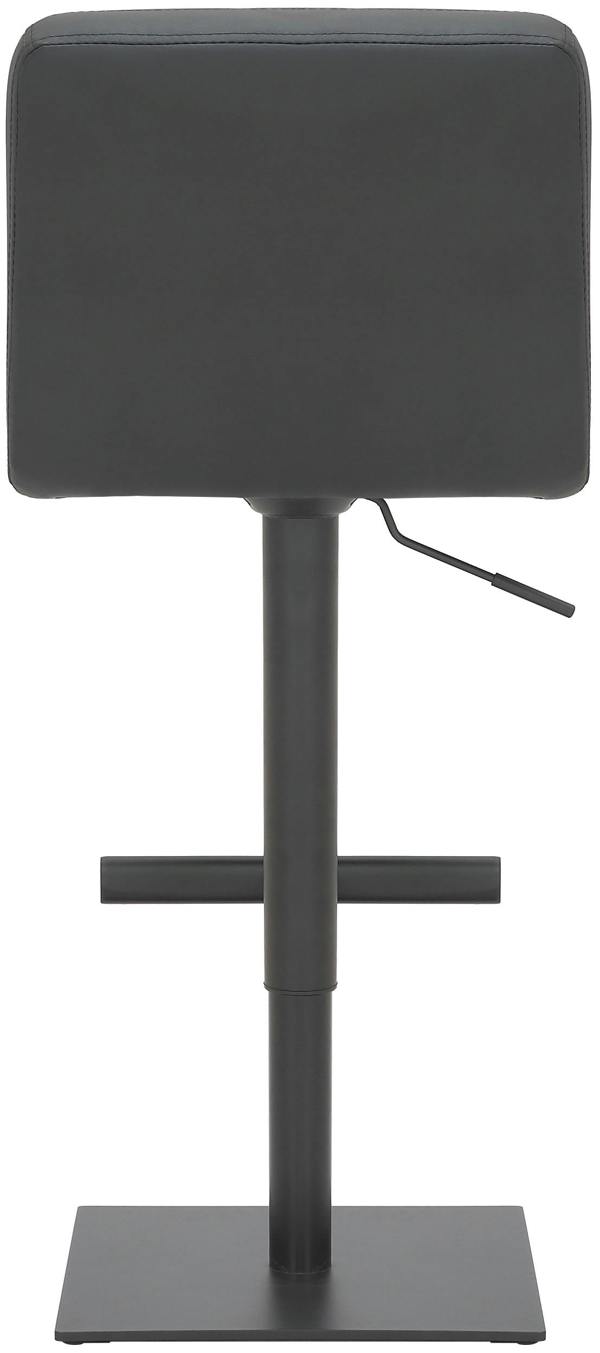 Lamboro Luscious Deluxe Kitchen Bar Stool, Matt Black Footrest & Base, Adjustable Swivel Gas Lift, Breakfast Bar & Home Barstool, Black