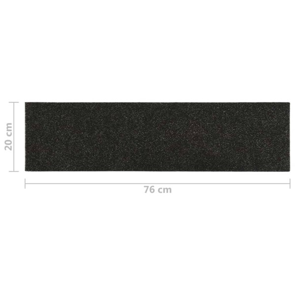 Berkfield Self-adhesive Stair Mats Rectangular 15 pcs 76x20 cm Brown