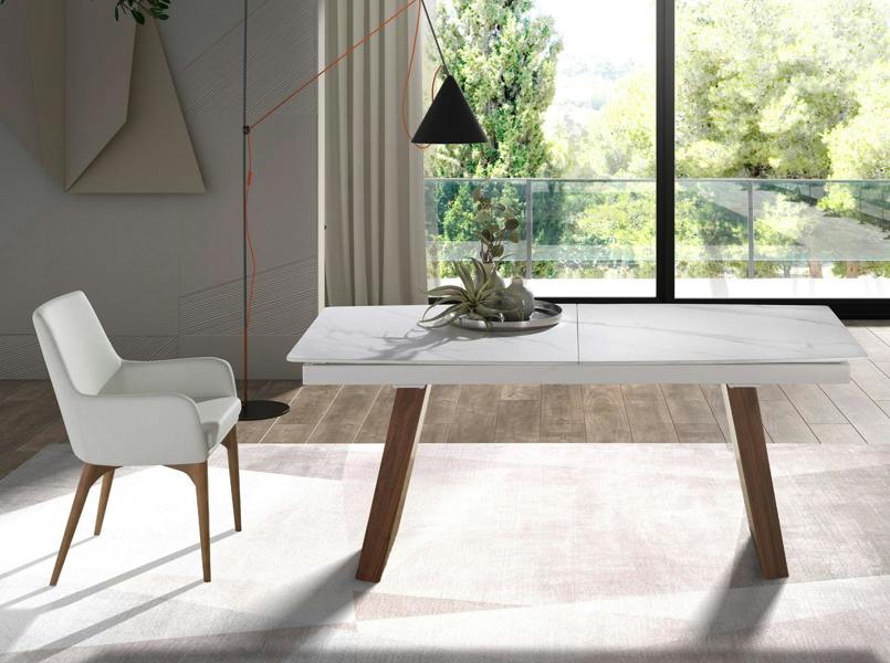 Angel Cerdá White Leatherette Chair 4006