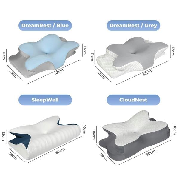 Lavio Ergonomic Memory Foam Pillow For Cervical Shoulder Orthopedic Pain Relief