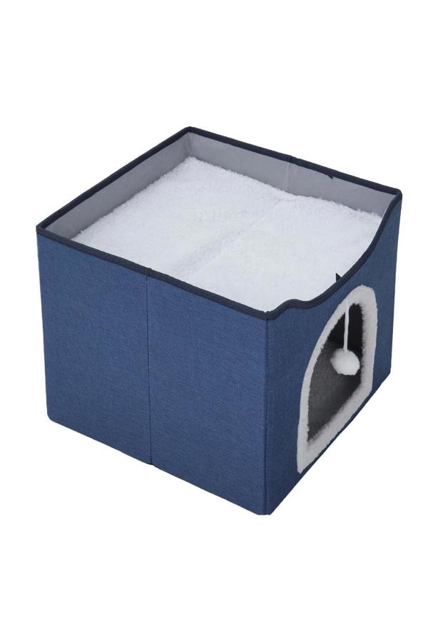 Living and Home Foldable Multifunctional Cat Bed with Scratching Pad