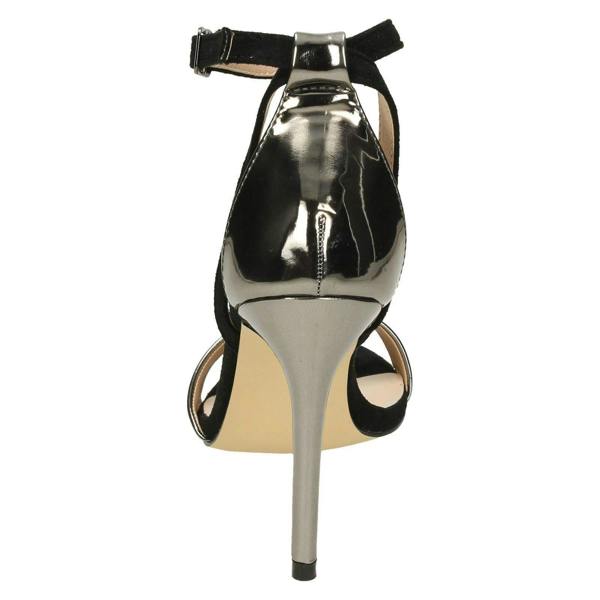 Spot On Ladies Spot On High Heel Ankle Strap Sandals