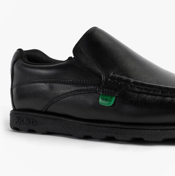 Kickers 114245 FRAGMA SLIP Boys School Shoes Black