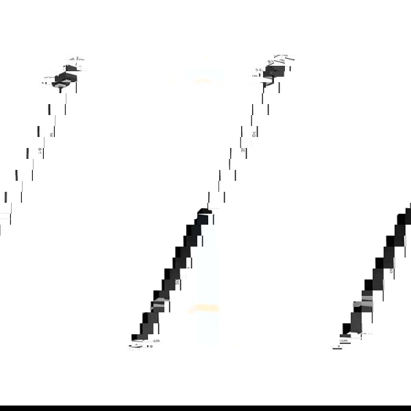 Milagro Vidar Black Pendant Lamp 1XGU10 Hand Made Modernist Cuboid Design With Natural Wooden Insert