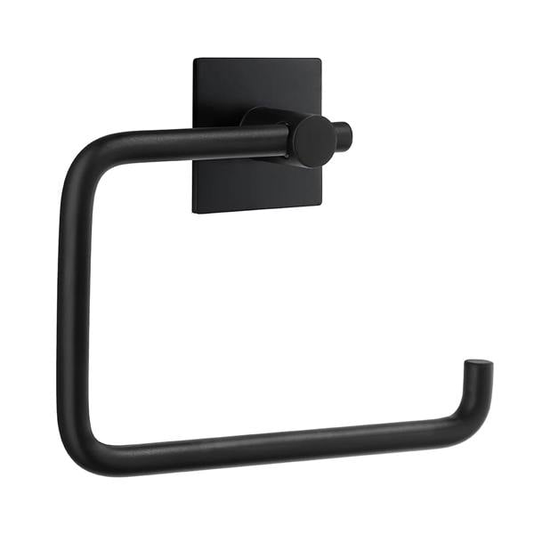 Black stainless steel toilet roll holder