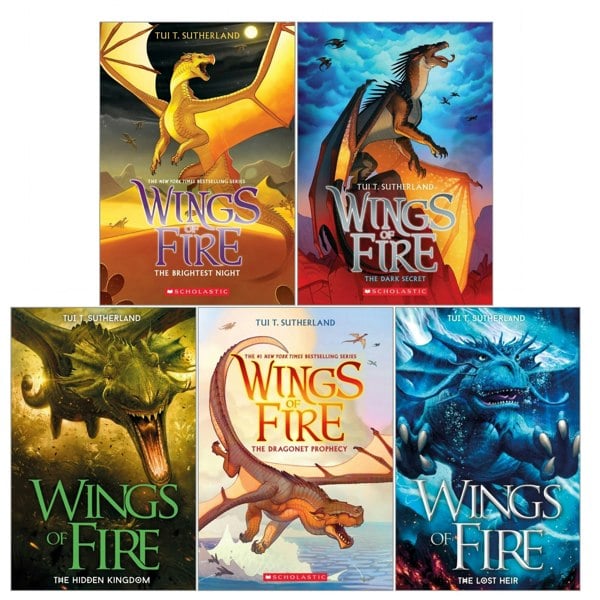 Wings Of Fire Series 5 Books Collection Set (Books 1-5) by Tui T. Sutherland