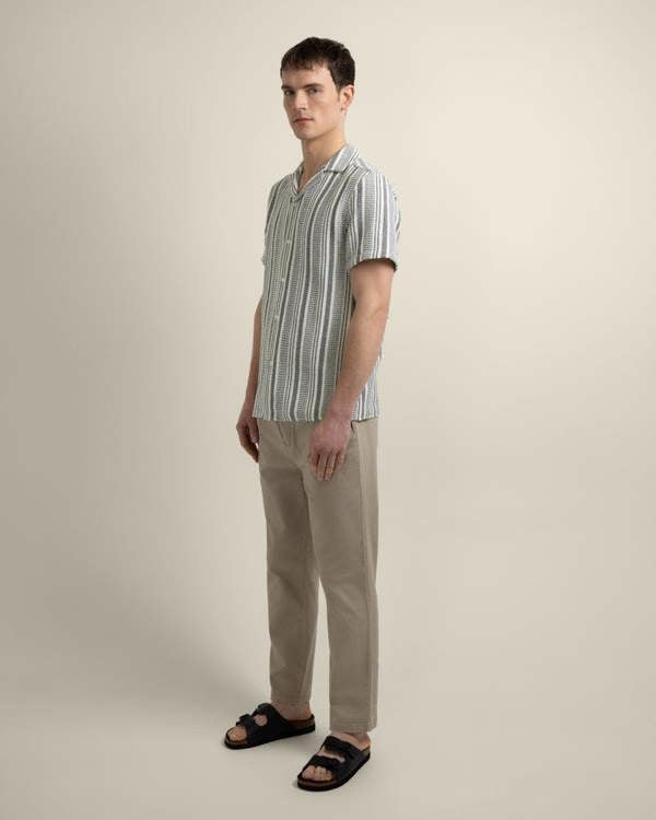 Larsson & Co Olsen - Waffle Stripe Short Sleeve Shirt