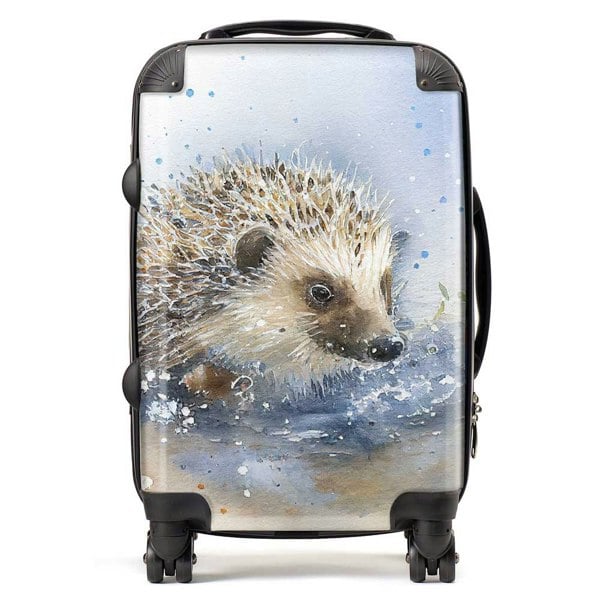 Warren Reed Hedgehog Watercolour Suitcase